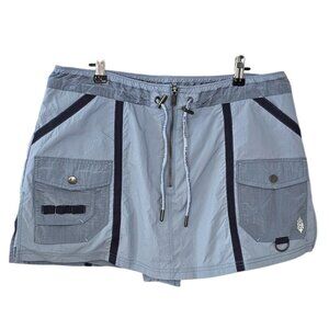 Free People Movement Moonbeam Skort, Blue, Utility, Cargo, High Rise, Mini, XL